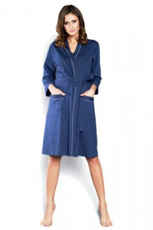 Italian Fashion Megan tmavě modrý Dámský župan plus size 3XL tmavě modrá