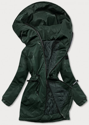Zelená dámská bunda s kapucí (B8105-10) S (36)