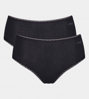 Dámské kalhotky Sloggi GO High waist C2P černé BLACK