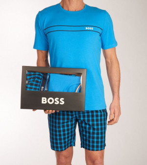 Pánské pyžamo Urban Short set 50465583 - Hugo Boss L modrá
