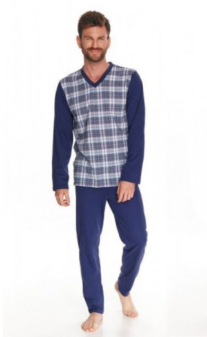 Taro Victor 2633 Z'23 Pánské pyžamo plus size 2XL tmavě modrá