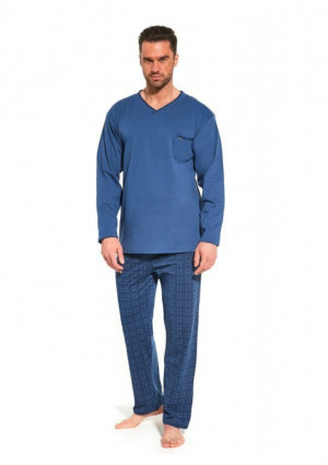 Pánské pyžamo Cornette 122/218 Jason XXXL Tm. modrá
