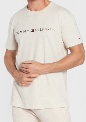 Pánské tričko Tommy Hilfiger UM0UM01434 L Smetanová