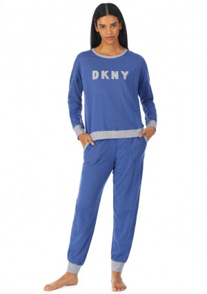 Dámské pyžamo DKNY YI2919259 L Modrá