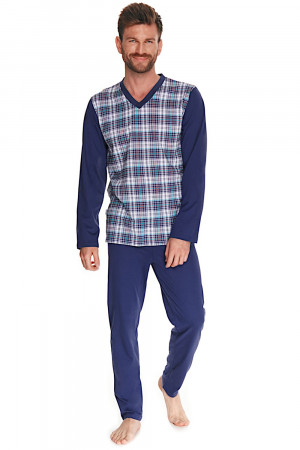 Pánské pyžamo 2633 Victor blue - TARO vícebarevné 3XL