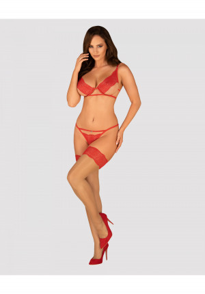 Krásné punčochy Mellania stockings - Obsessive červená S/M