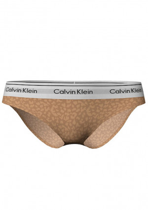 Dámské kalhotky Calvin Klein F3787 L Sv. hnědá