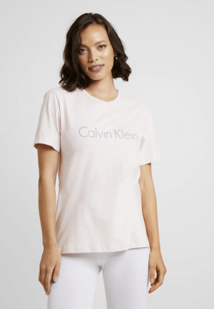 Dámský pyžamový top QS6105E-2NT růžová - Calvin Klein růžová