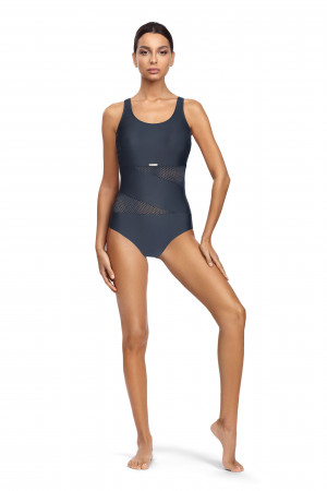 Dámské jednodílné plavky S36W Fashion sport - Self XL černá
