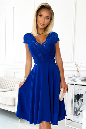 Dámské šaty  381-3 LINDA  - NUMOCO královská modrá