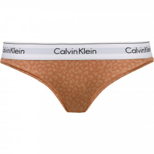 Dámské kalhotky F3787E 796 hnědá/vzor - Calvin Klein hnědá/vzor