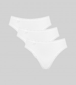 Dámské kalhotky Sloggi 24/7 Cotton Lace Tai C3P bílé WHITE