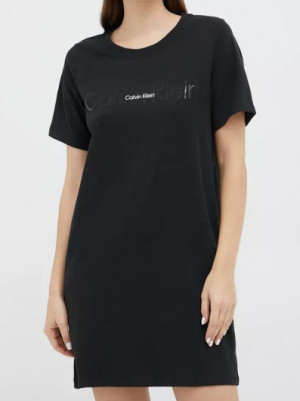 Dámská noční košile QS6896E UB1 černá - Calvin Klein černá