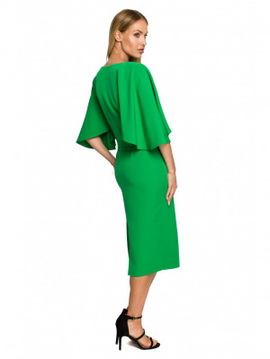 M700 Plášťové šaty s kimonovými rukávy - Moe zelená