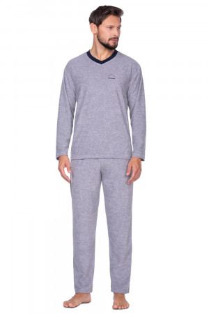 Pánské pyžamo 592 grey plus - REGINA melanž
