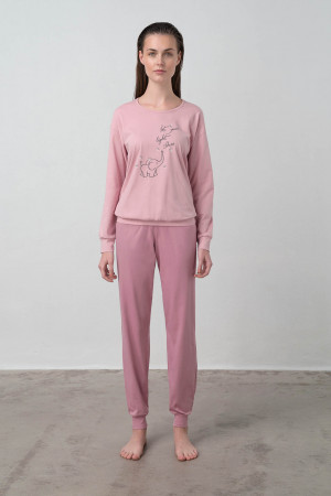 Dámské pyžamo 15973 - Vamp staro-růžová