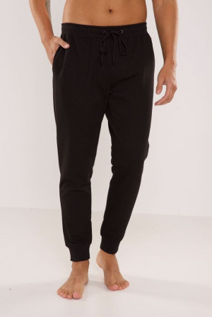 Pánské pyžamové kalhoty - tepláky černé