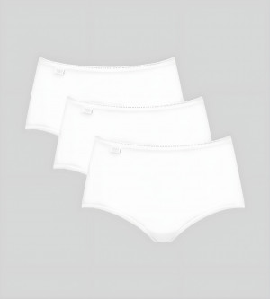 Dámské kalhotky Sloggi 24/7 Cotton Midi C3P bílé WHITE