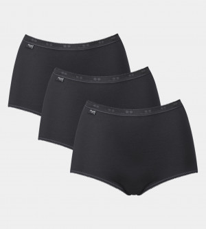 Dámské kalhotky Basic+ Maxi 3P černé - Sloggi černá
