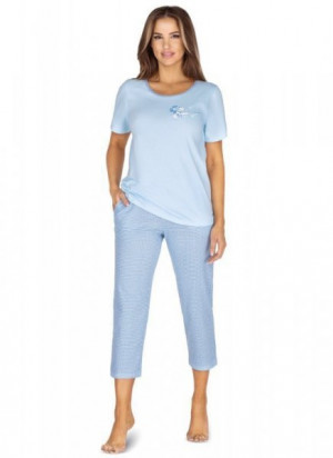 Regina 623 Dámské pyžamo plus size 3XL modrá