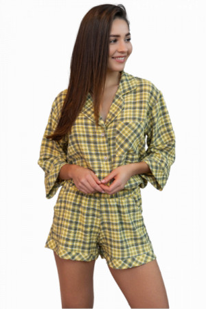 Sensis Ramona Dámské pyžamo XL žlutá-šedá