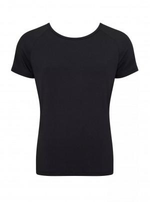 Pánské tričko Ever Soft O-Neck - BLACK - černá 0004 - SLOGGI BLACK