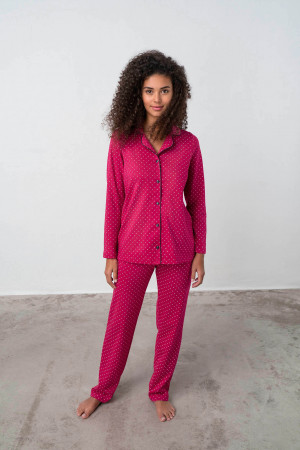 Vamp - Dvoudílné dámské pyžamo - Macy RED CERISE S 17450 - Vamp