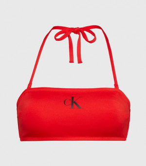 Dámský vrchní díl plavek KW01972 XNE červená - Calvin Klein  červená