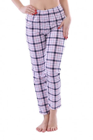 Dámské kalhoty na spaní Magda růžovo-šedé