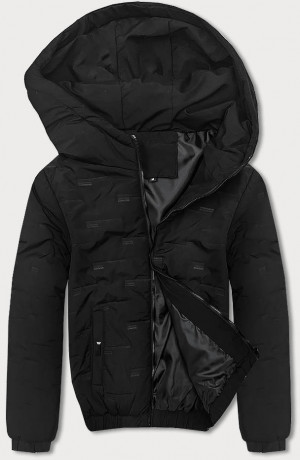 Černá pánská bunda s refiéfním vzorem (5M3116-392) černá