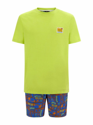 Pánské pyžamo U3GX01K6XN0 P7FJ neon.žlutá- Guess