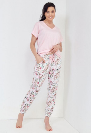 Dámské pyžamo Aromatica růžové dlouhé