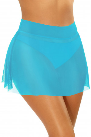 Dámská plážová sukně Skirt 4 D98B - 11 tyrkysová - Self