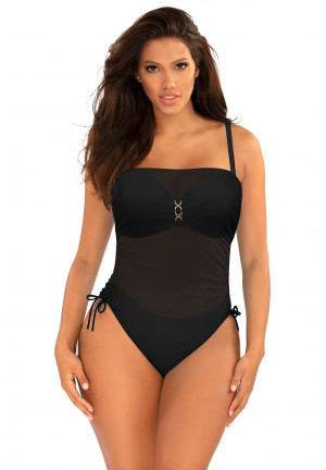 Jednodílné dámské plavky Self S 1092 V1 Fashion 22 černá 40C-L