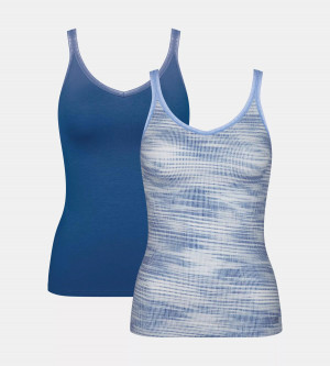 Dámské tílko GO Shirt 01 C2P - BLUE - DARK COMBINATION - kombinace modré M008 - SLOGGI BLUE - DARK COMBINATION