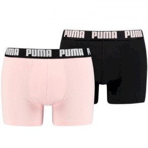 Pánské boxerky Puma 2ks 906823 Everyday Černá a světle růžová - Puma  černá s růžovou