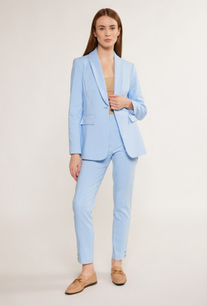 Monnari Kalhoty Elegantní dámské kalhoty Modrá barva