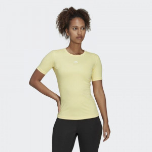 Dámské tréninkové tričko HN9081 Žlutá - Adidas žlutá