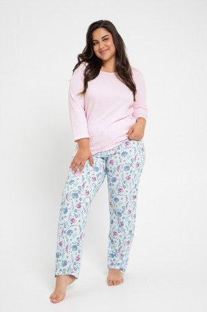 Dámské pyžamo Taro Amora 3008 3/4 2XL-3XL Z24 světle růžová