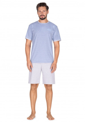 Pánské pyžamo Regina 443 kr/r M-XL  tmavě modrá