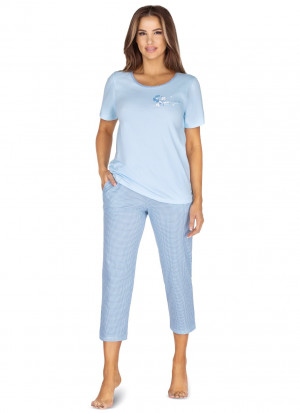 Dámské pyžamo Regina 623 kr/r 2XL-3XL  modrá 3xl