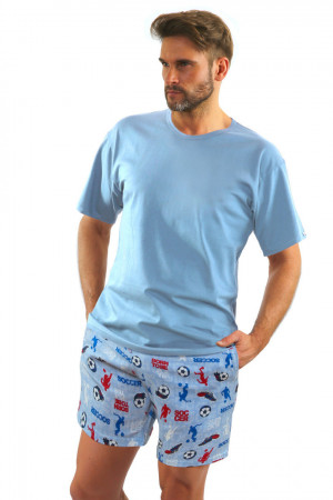 Pánské pyžamo s krátkými rukávy 2242/09 Modrá