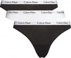 Spodní prádlo Dámské kalhotky THONG 3PK 000QD3587EWZB - Calvin Klein