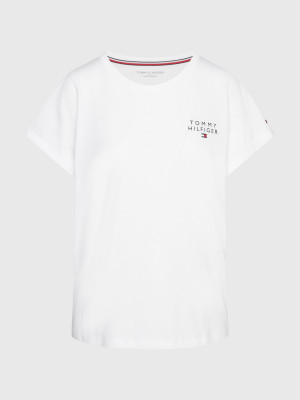 Dámská trička s krátkým rukávem UW0UW04525YBR - Tommy Hilfiger