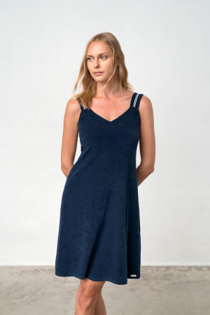 Vamp - Pohodlné froté šaty – Jenny BLUE M 18356 - Vamp