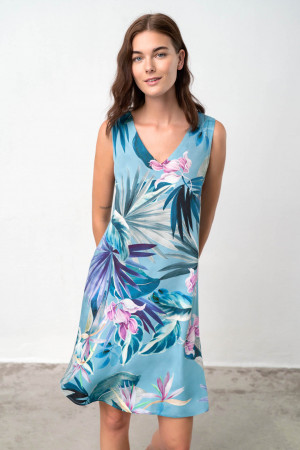 Vamp - Letní dámské šaty – Bahia BLUE MAUI L 18527 - Vamp