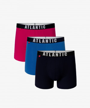 Pánské boxerky Atlantic 3MH-011 A'3 Kolor S-2XL grafitově modrozelená