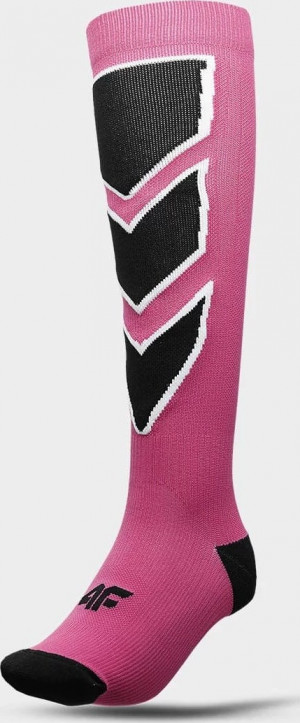Dámské lyžařské ponožky 4F AW22UFSOF034 růžové Růžová 35-38