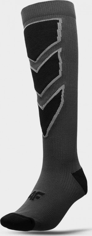 Pánské lyžařské ponožky 4F AW22UFSOM030 tmavě šedé Šedá 43-46