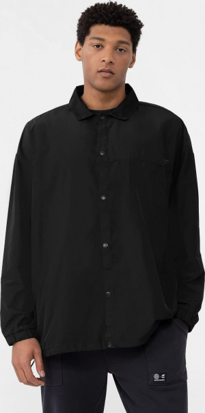 Pánská košilová bunda 4F H4Z22-KUMC010 černá Černá 3XL